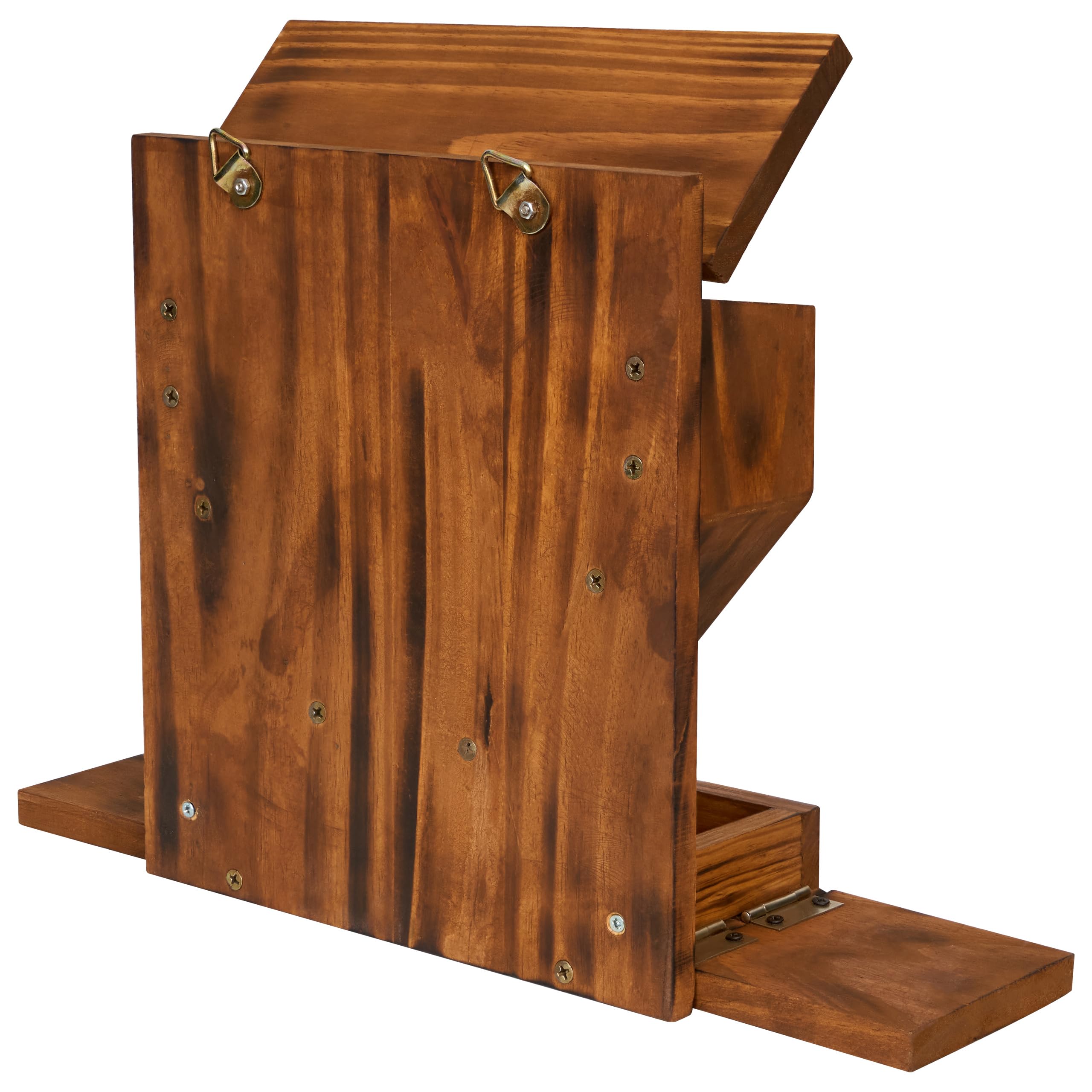 MIXUMON wood squirrel feeder open-top design ideal for simple filling