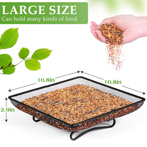 MIXXIDEA durable black powder-coated tray resists rust for long garden use.