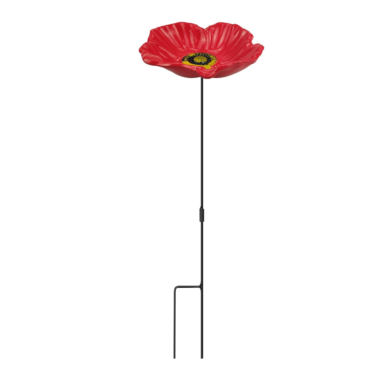 MIXXIDEA Redflower bird feeder stake with ground tray, ideal for easy outdoor feeding