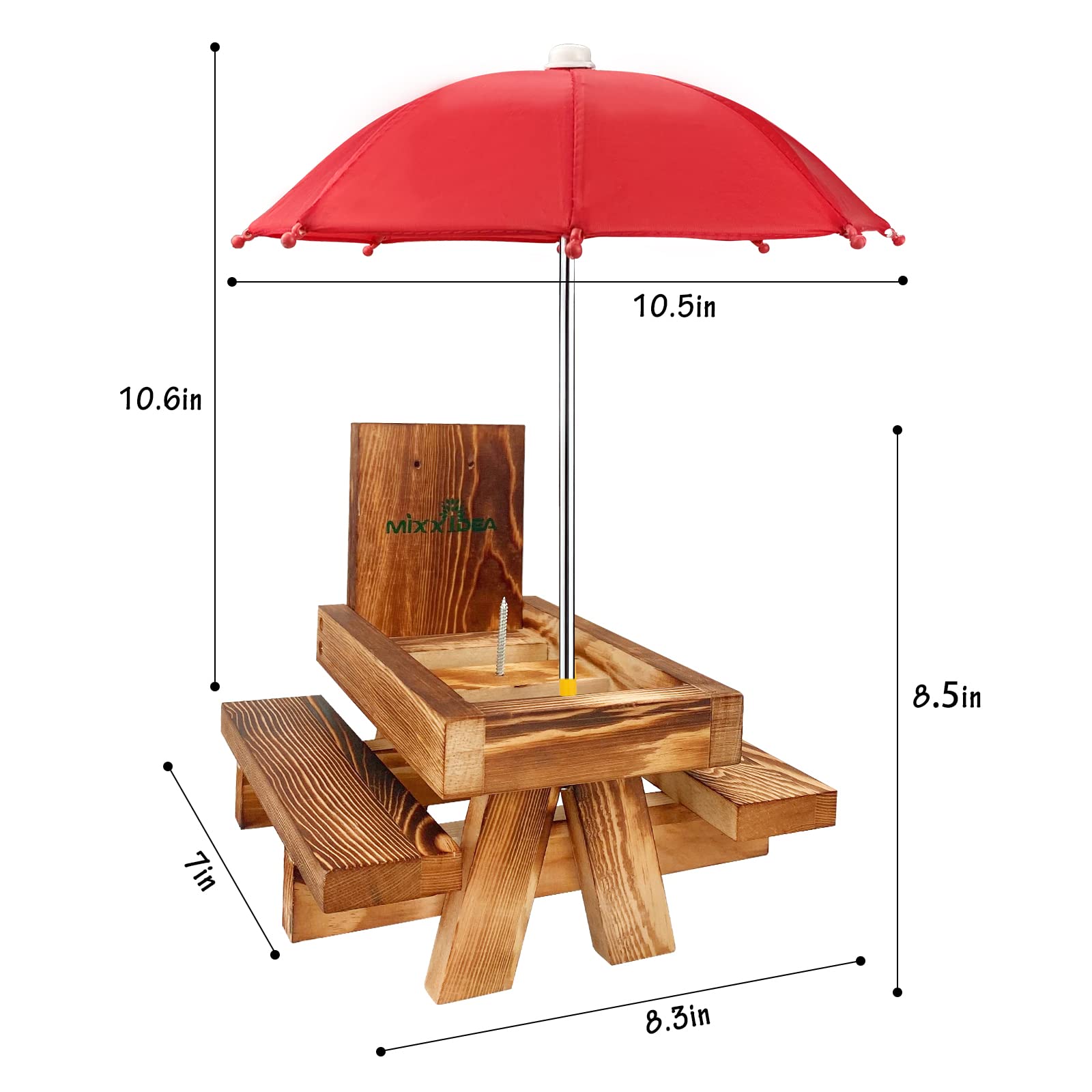 MIXXIDEA Squirrel Feeder bottom mesh drains rain for healthy feeding