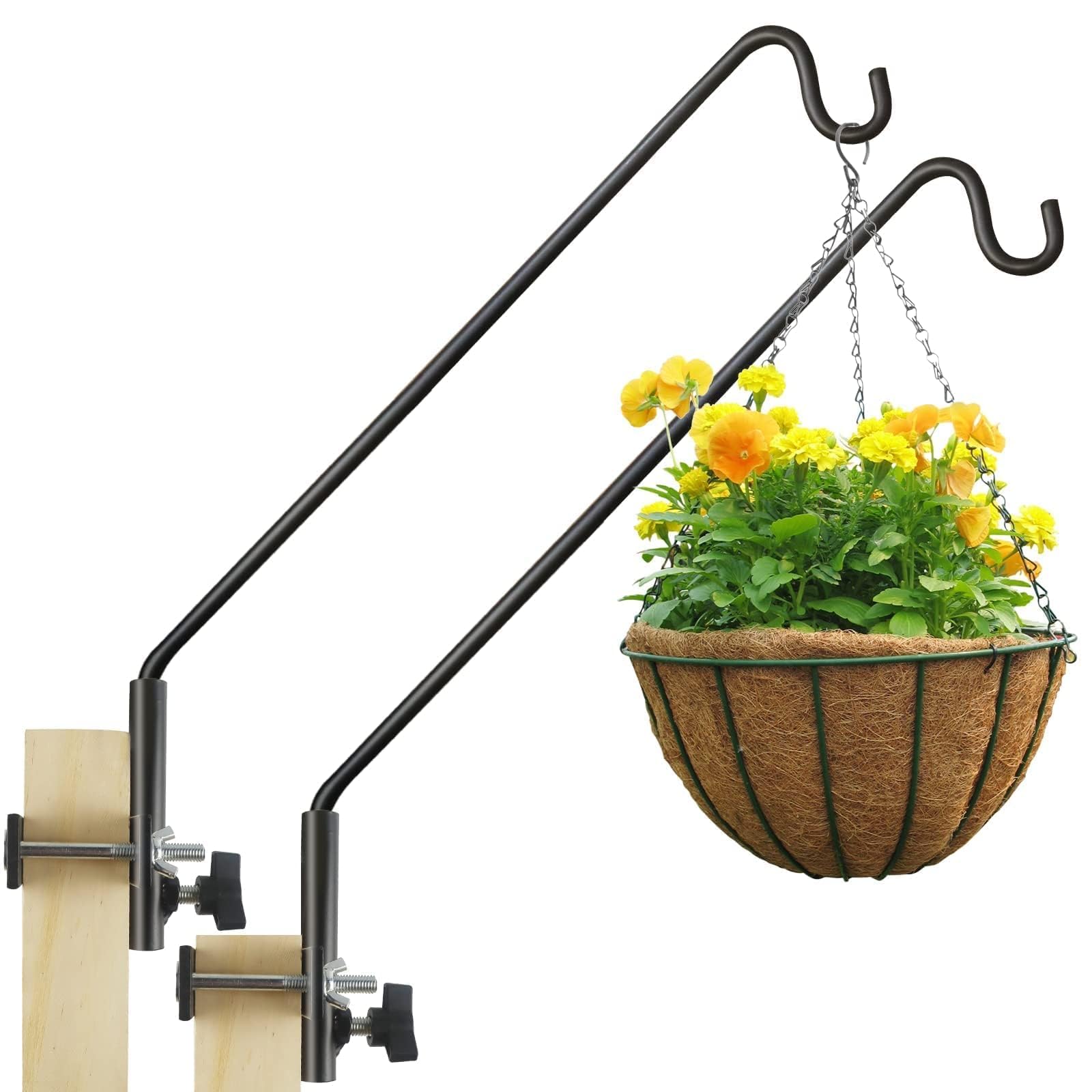MIXXIDEA curved rod tip and solid bracket securely hold items like wind chimes.