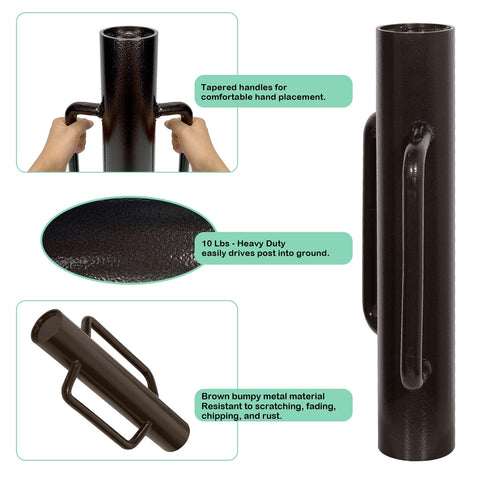 Two-handle grip design offers balanced control and comfort.