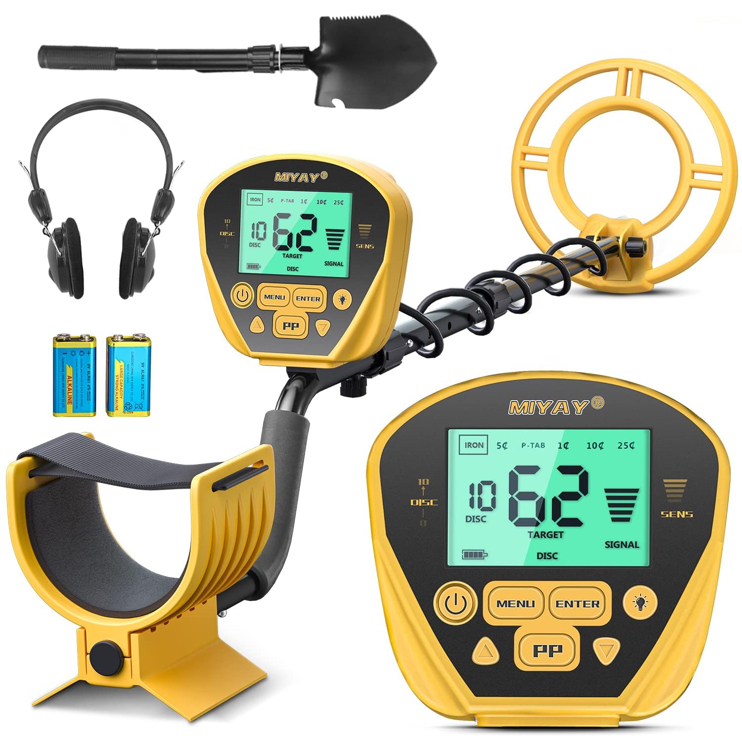 MIYAY metal detector shows five modes for versatile searches