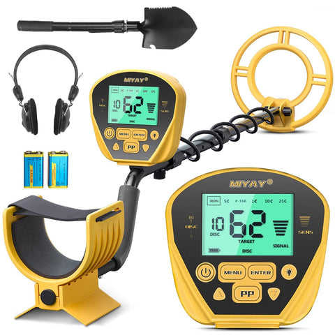 MIYAY metal detector shows five modes for versatile searches