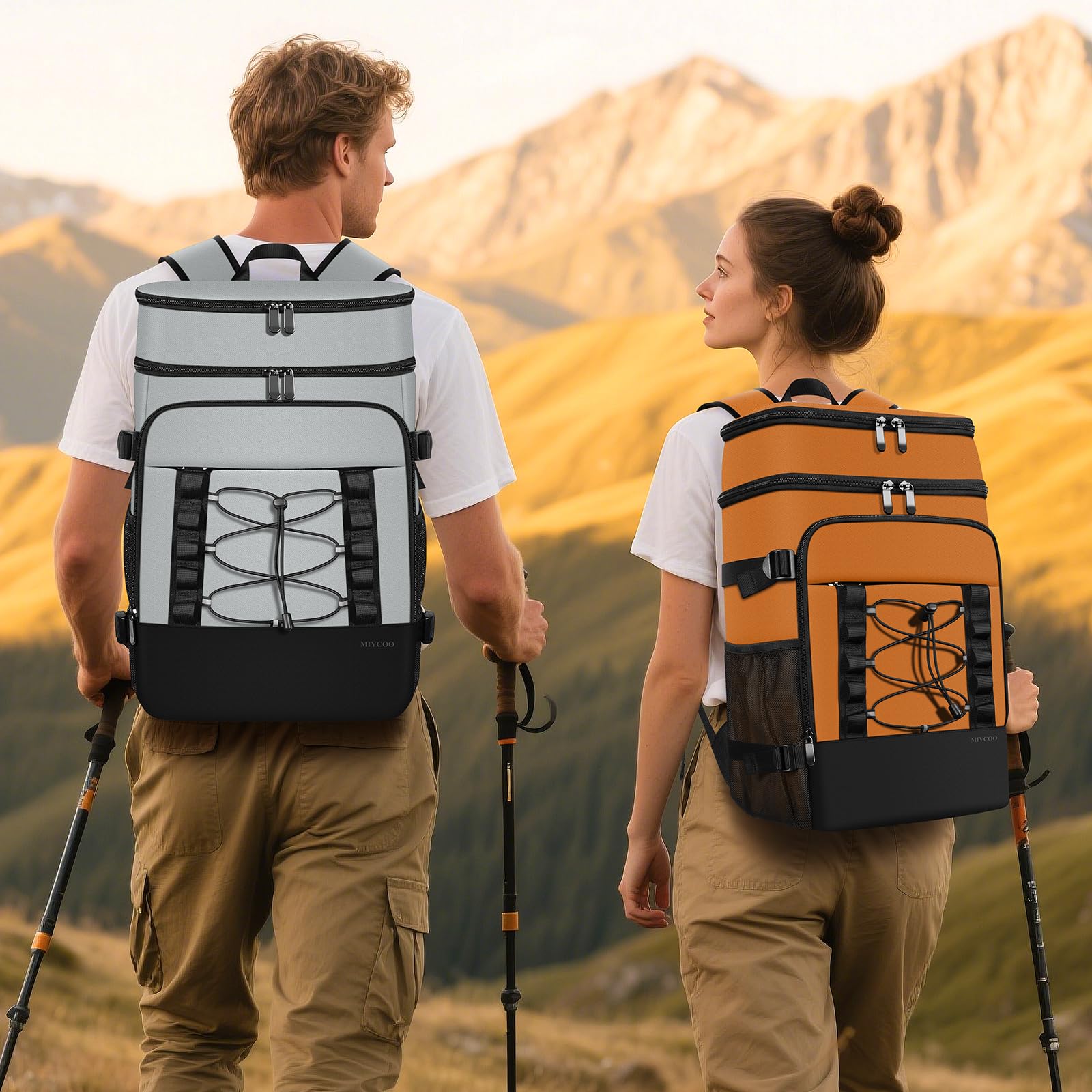 MIYCOO bottom compartment fits drinks and fruits securely.