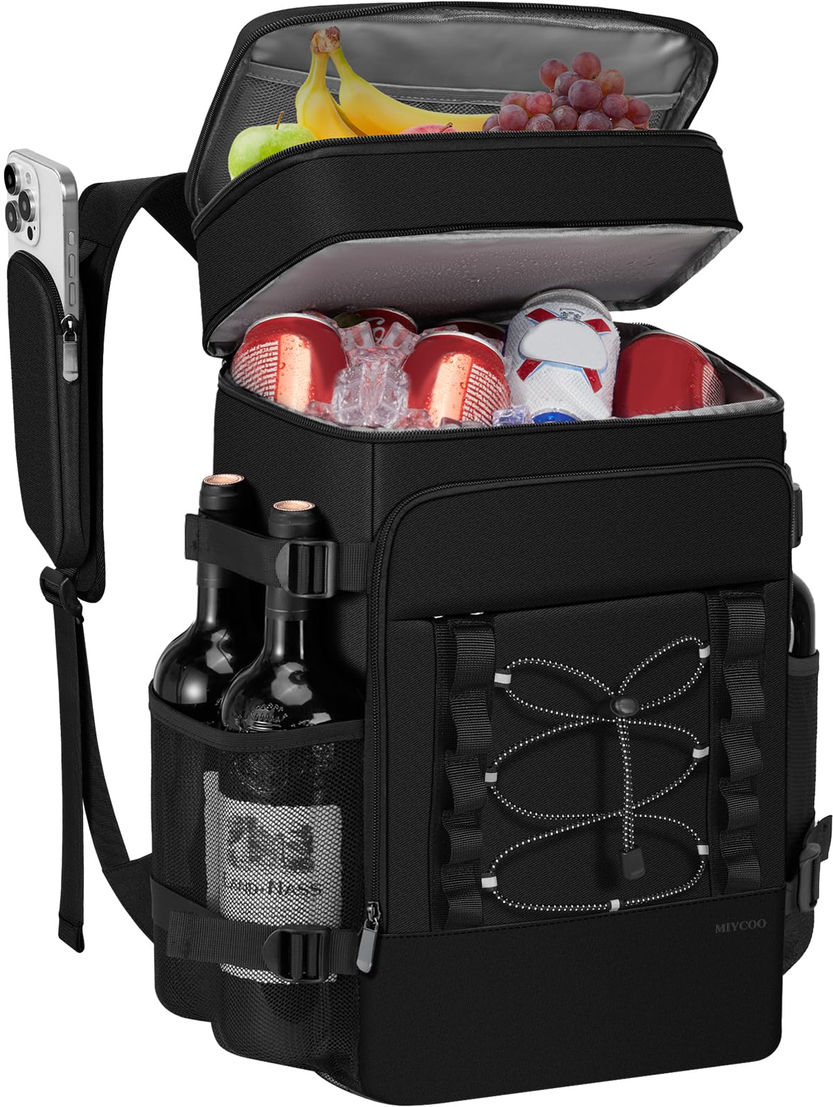 MIYCOO Cooler Backpack front view highlighting spacious 28L capacity for outings.