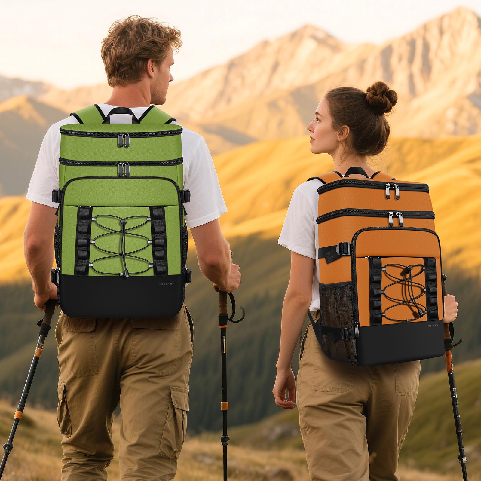 MIYCOO Cooler Backpack leakproof liner helps prevent spills during travel.