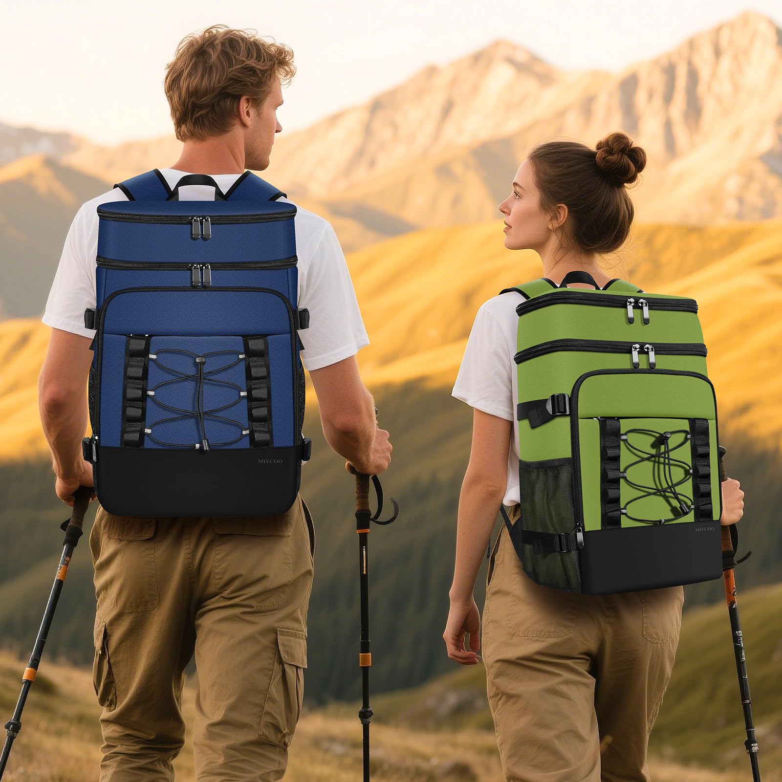 MIYCOO Cooler Backpack top pocket stores utensils and snacks for easy access