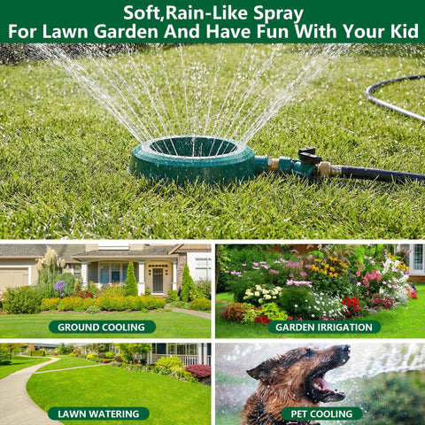 Mizelu circle ring sprinkler easy setup for quick garden irrigation