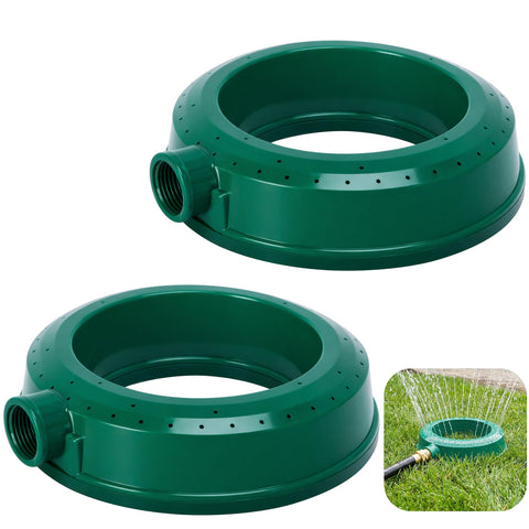 Mizelu circle ring sprinkler green with dense mist waters lawn evenly