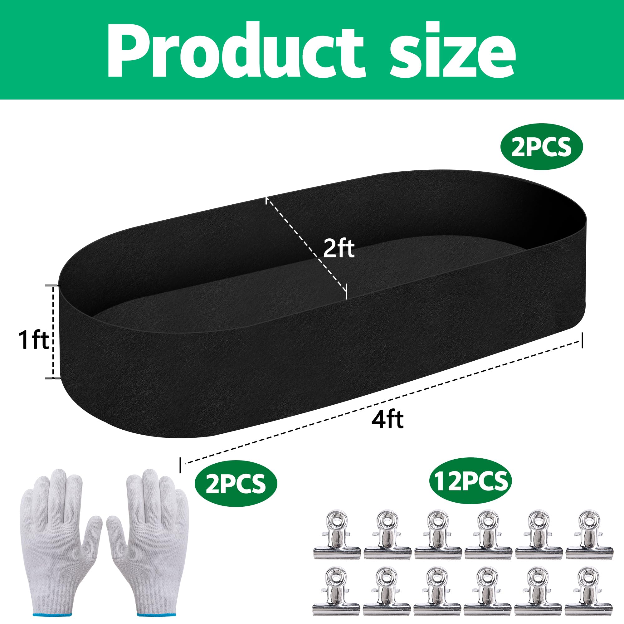 Mizelu clips and gloves kit secures liner edges for quick garden setup.