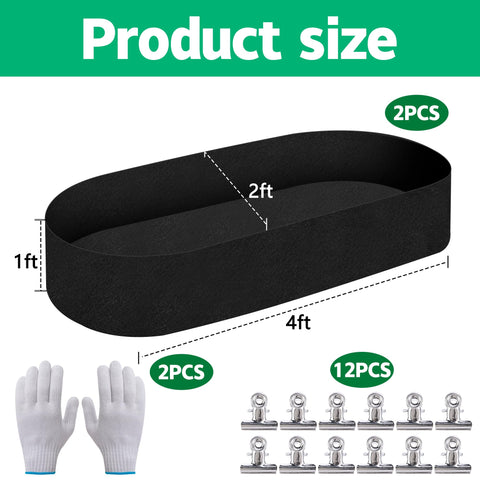 Mizelu clips and gloves kit secures liner edges for quick garden setup.