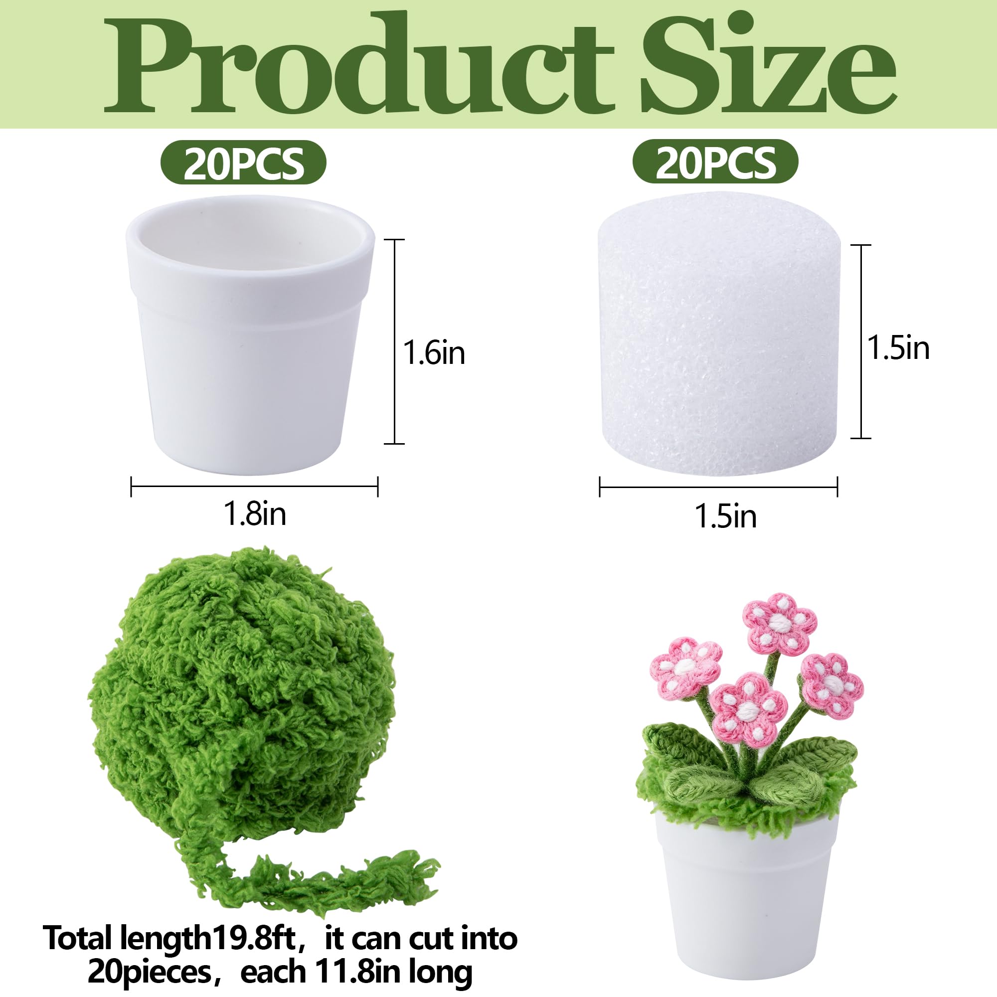 Mizelu foam inside pot demonstrates quick assembly for charming DIY crafts.