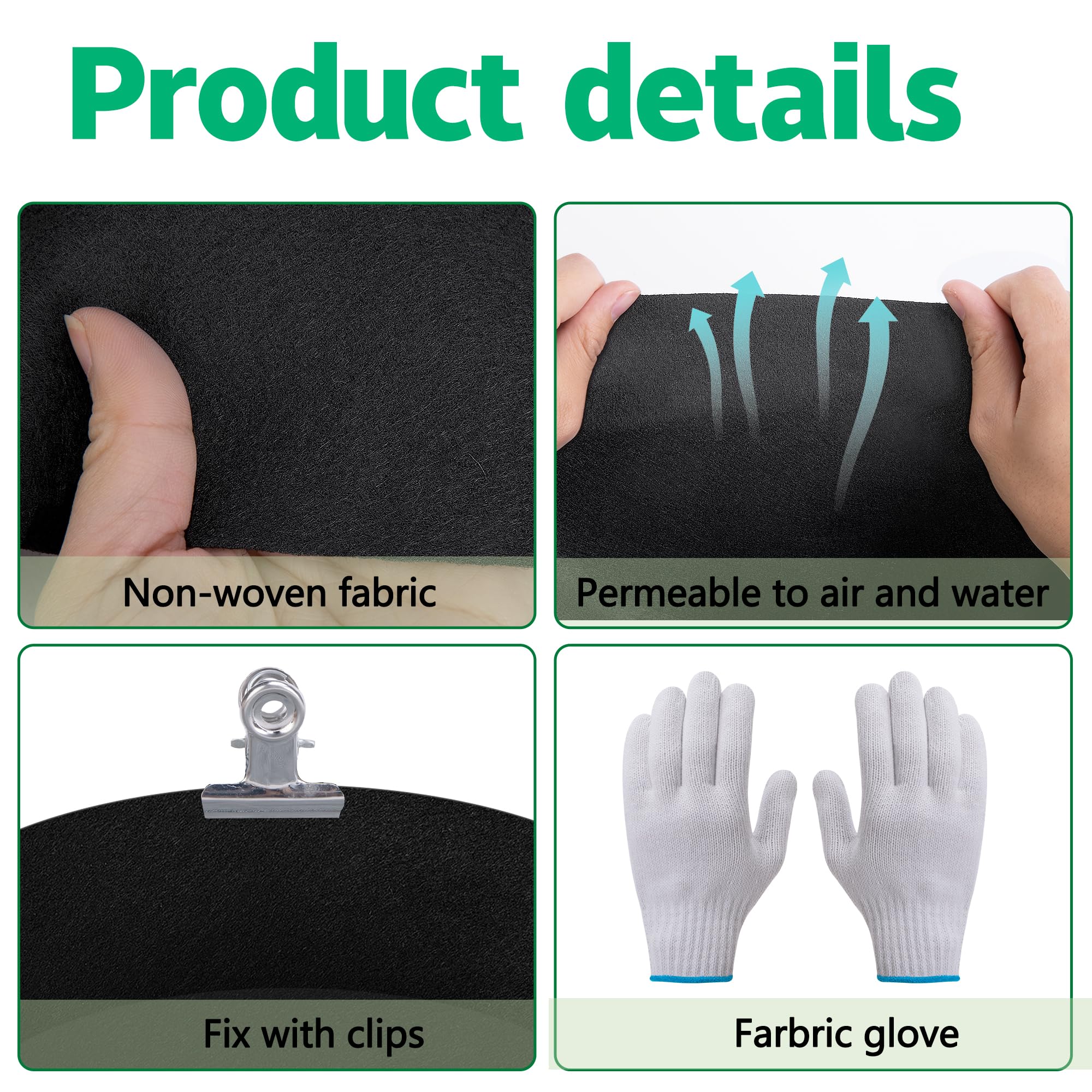 Mizelu non-woven liner protects soil contact and keeps beds clean.