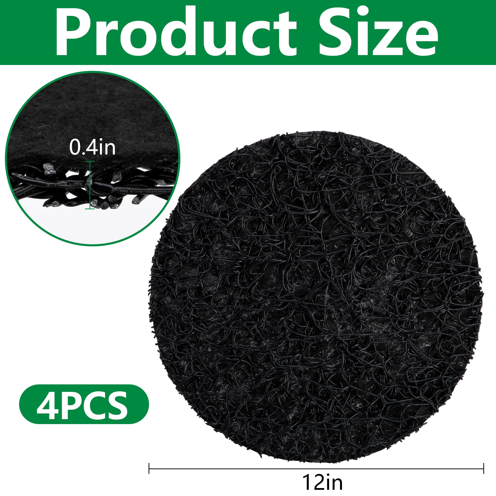 Mizelu pot-bottom mesh mat 4-pack fits various pots to reduce soil loss