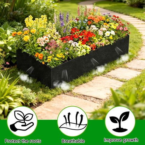 Mizelu quick setup 4x2x1ft illustrating easy fitment for rectangular beds.