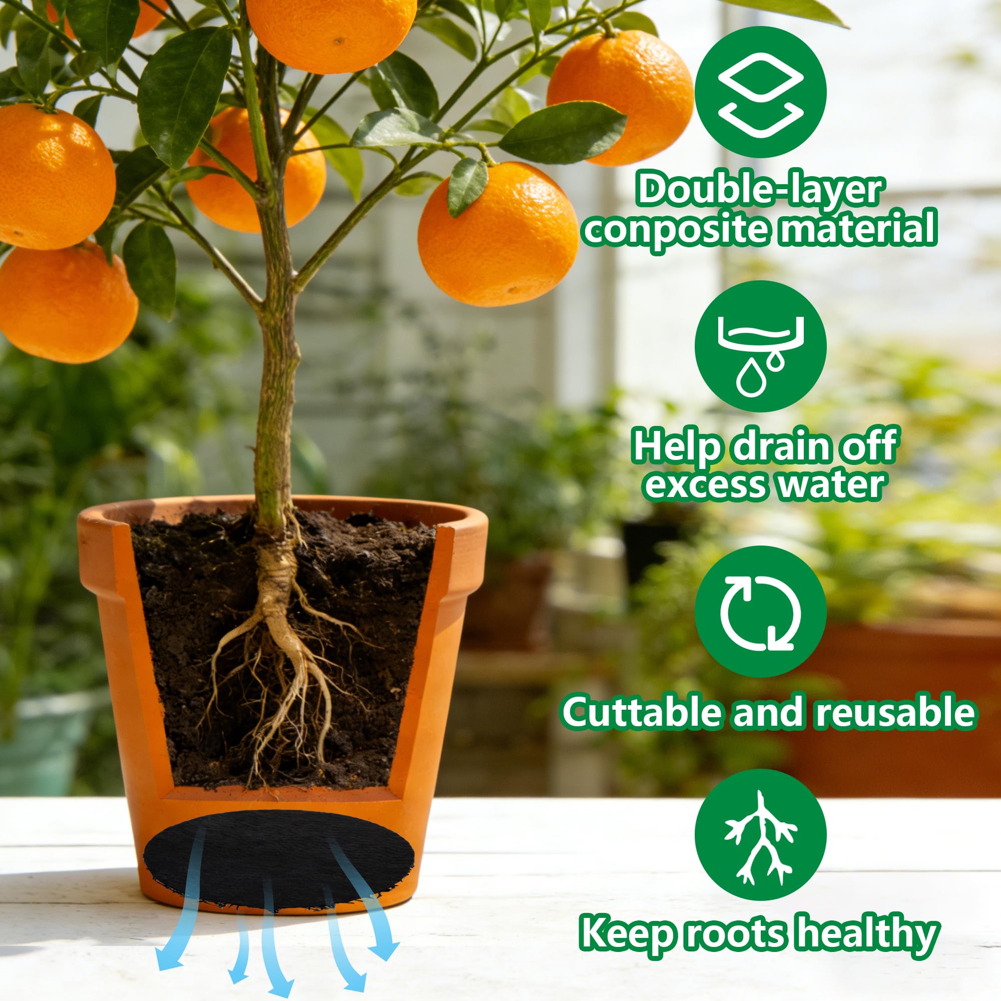 Mizelu reusable garden mesh mat for indoor and outdoor use