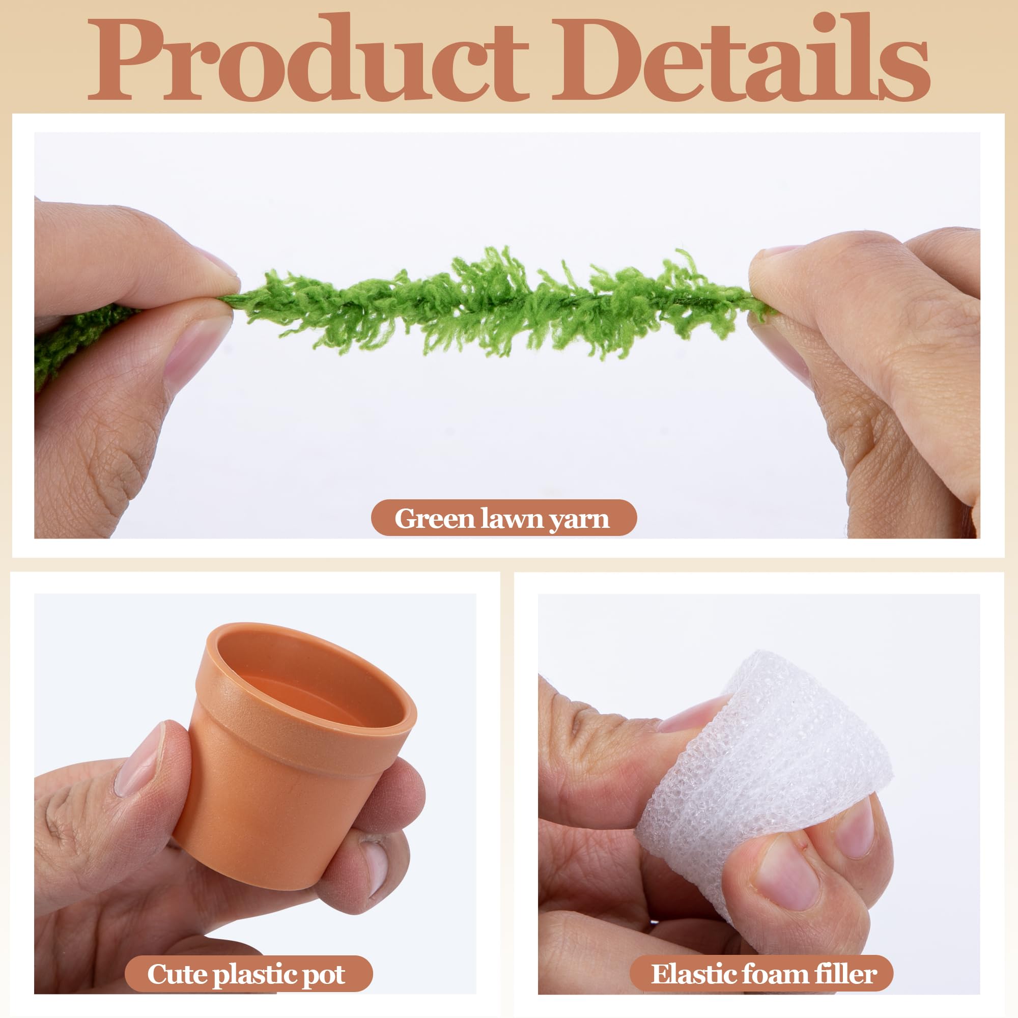 Mizelu simulated lawn roll adds realistic texture to finished planters
