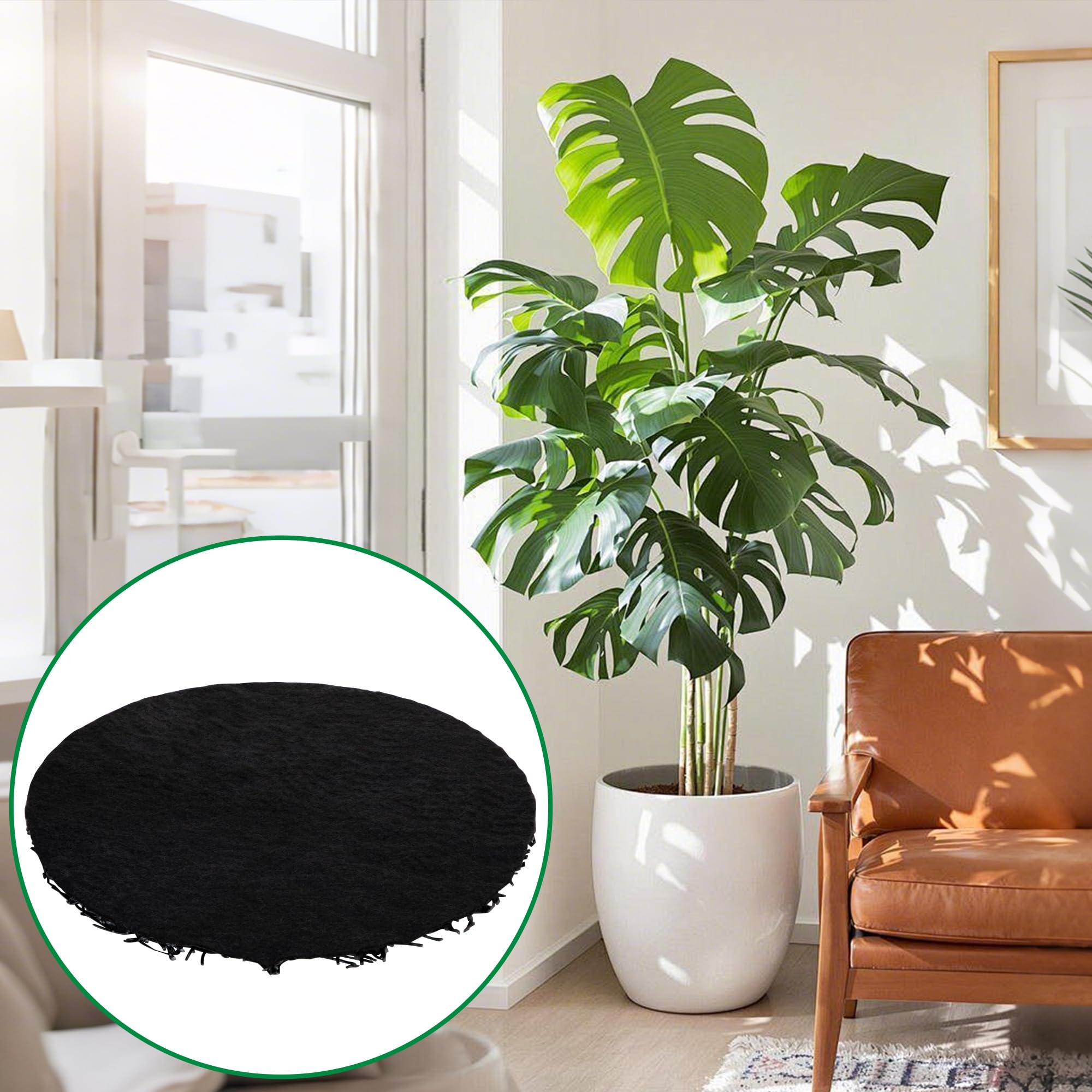 Mizelu soil-loss prevention mesh disc keeps soil in place during watering