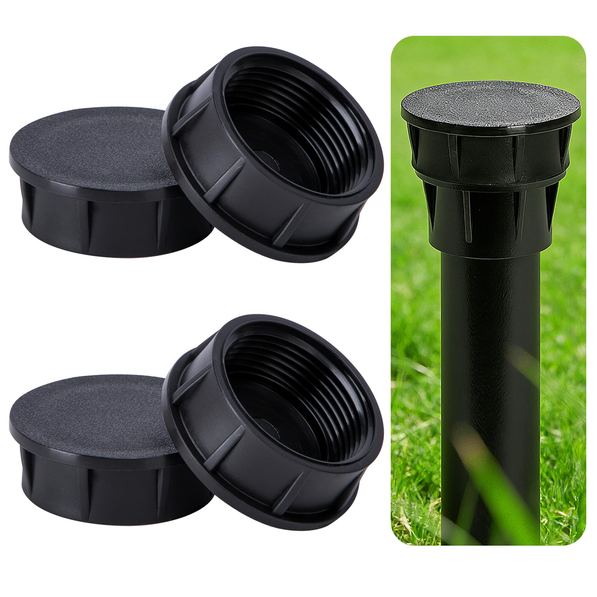Mizelu sprinkler head cap 4-pack protects heads and simplifies replacement.