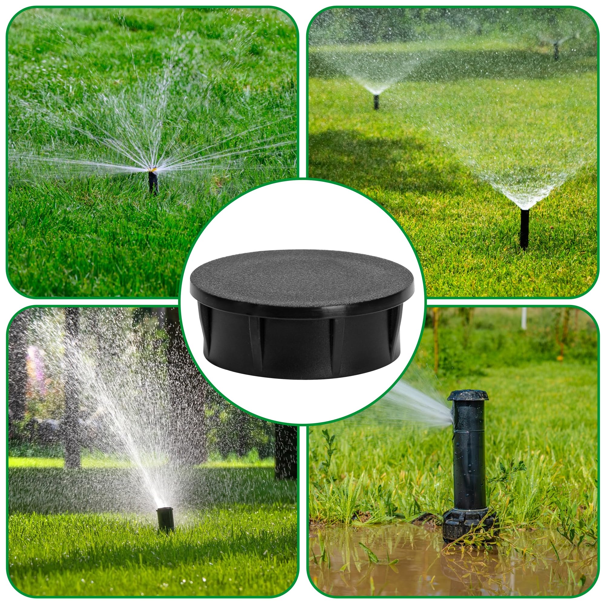 Mizelu threaded-cap detail demonstrates precise fit with compatible sprinkler models.