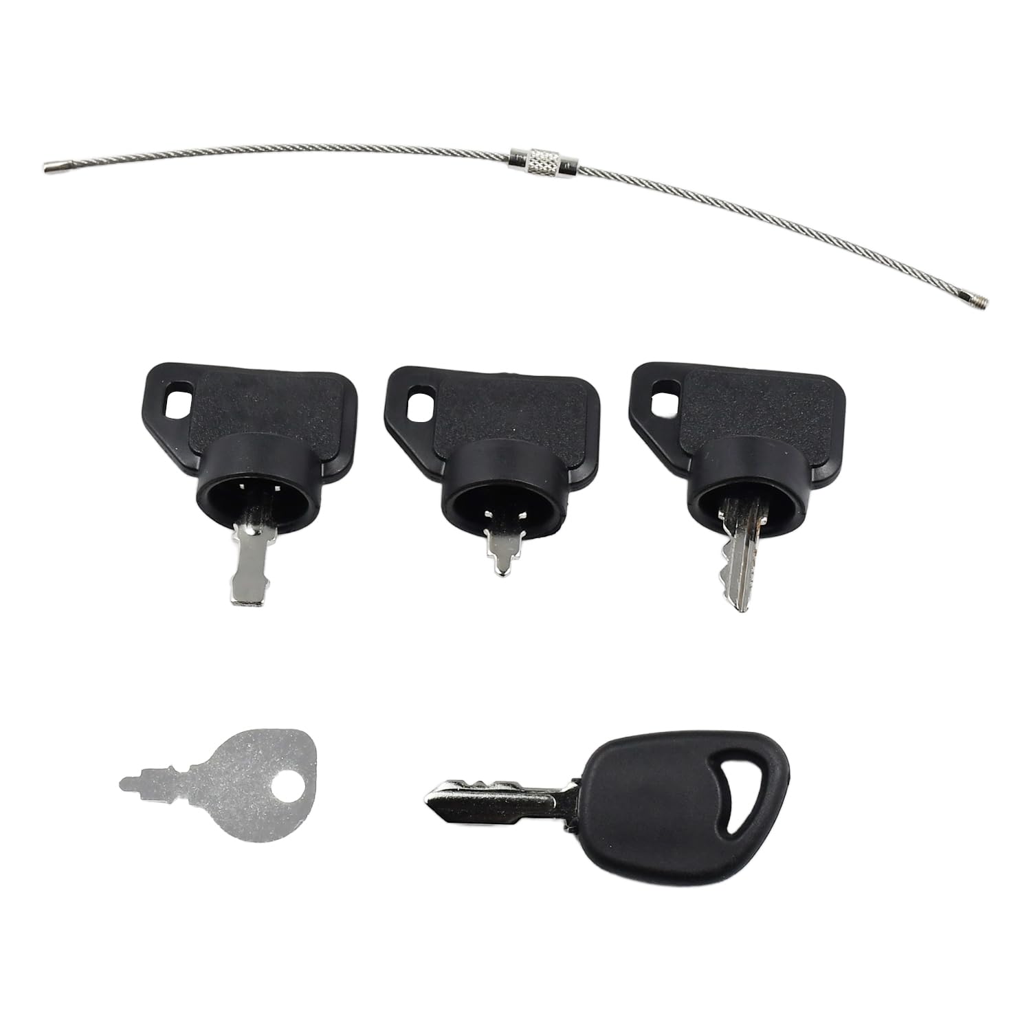 Mizoneparts keychain keeps mower keys organized and accessible.