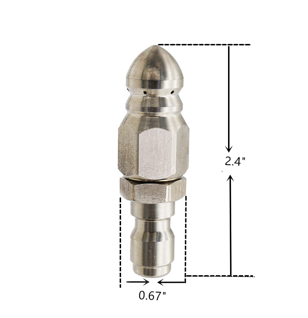 MIZORLIE mini compact drain cleaner nozzle optimizes tight-space cleaning.
