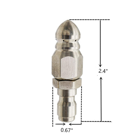 MIZORLIE mini compact drain cleaner nozzle optimizes tight-space cleaning.