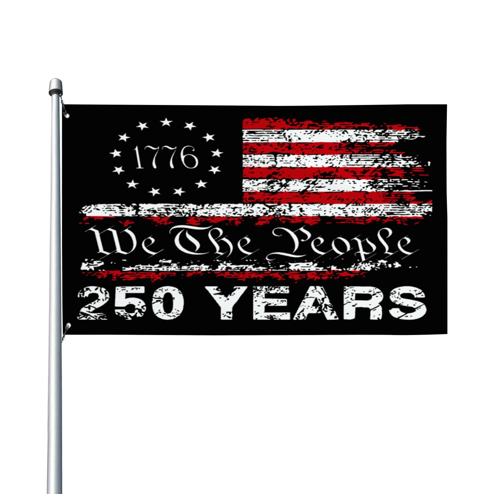 Mizraon anniversary flag 3x5 with vibrant hues enhances event visuals.