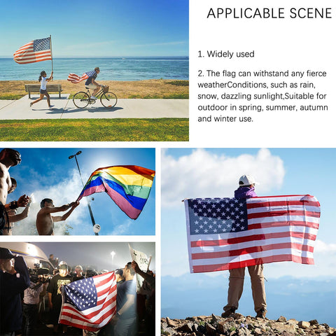 Mizraon Durable fabric flag 3x5ft keeps print vibrant