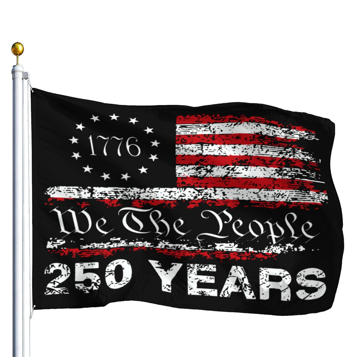 Mizraon 250th anniversary USA flag 3x5 waving outdoors for patriotic events.