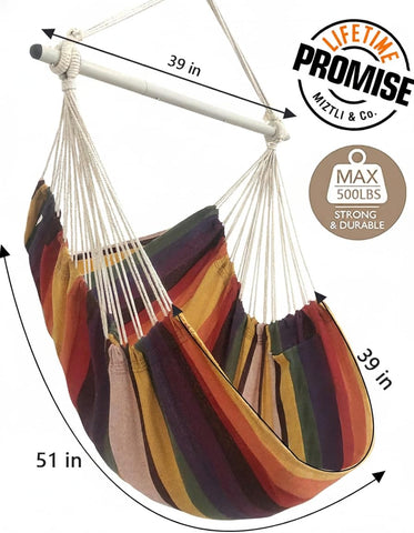 MIZTLI outdoor-ready hammock chair with weather-resistant design.