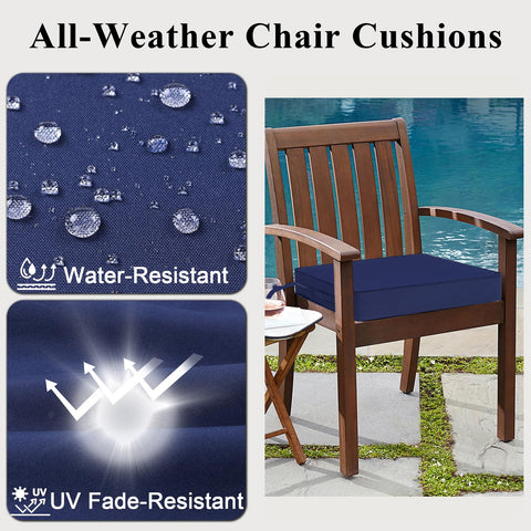 MJIAIDEA adjustable straps carrying handle blue cushion stays secure on chairs.