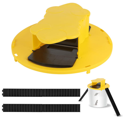 MJiashou bucket trap lid for 5-gallon buckets enables humane rodent capture indoors.