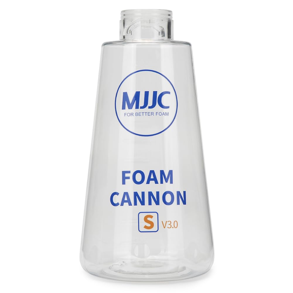 MJJC spare transparent bottle for Foam Cannon S V 3.0 with clear volume visibility