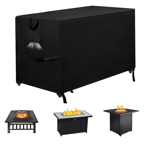 M JJYPET fire pit cover rectangular 48in fits 45-48 inch tables for outdoor protection.