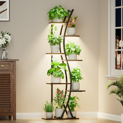 MJOMKN sturdy iron-frame stand highlights stability for tall plants.