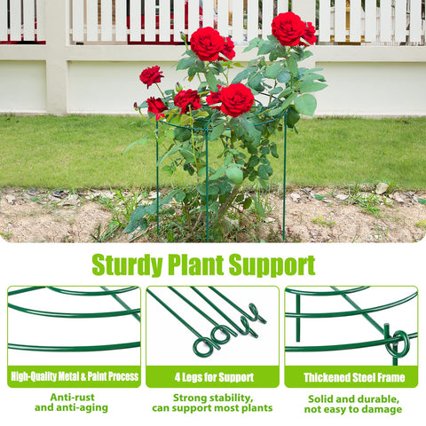MJZ 14-inch by 24-inch peony ring helps taller plants grow upright.