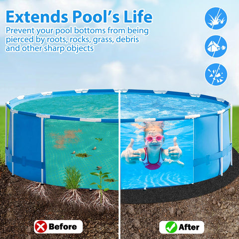 MJZ anti-slip underpool padding provides safer footing.