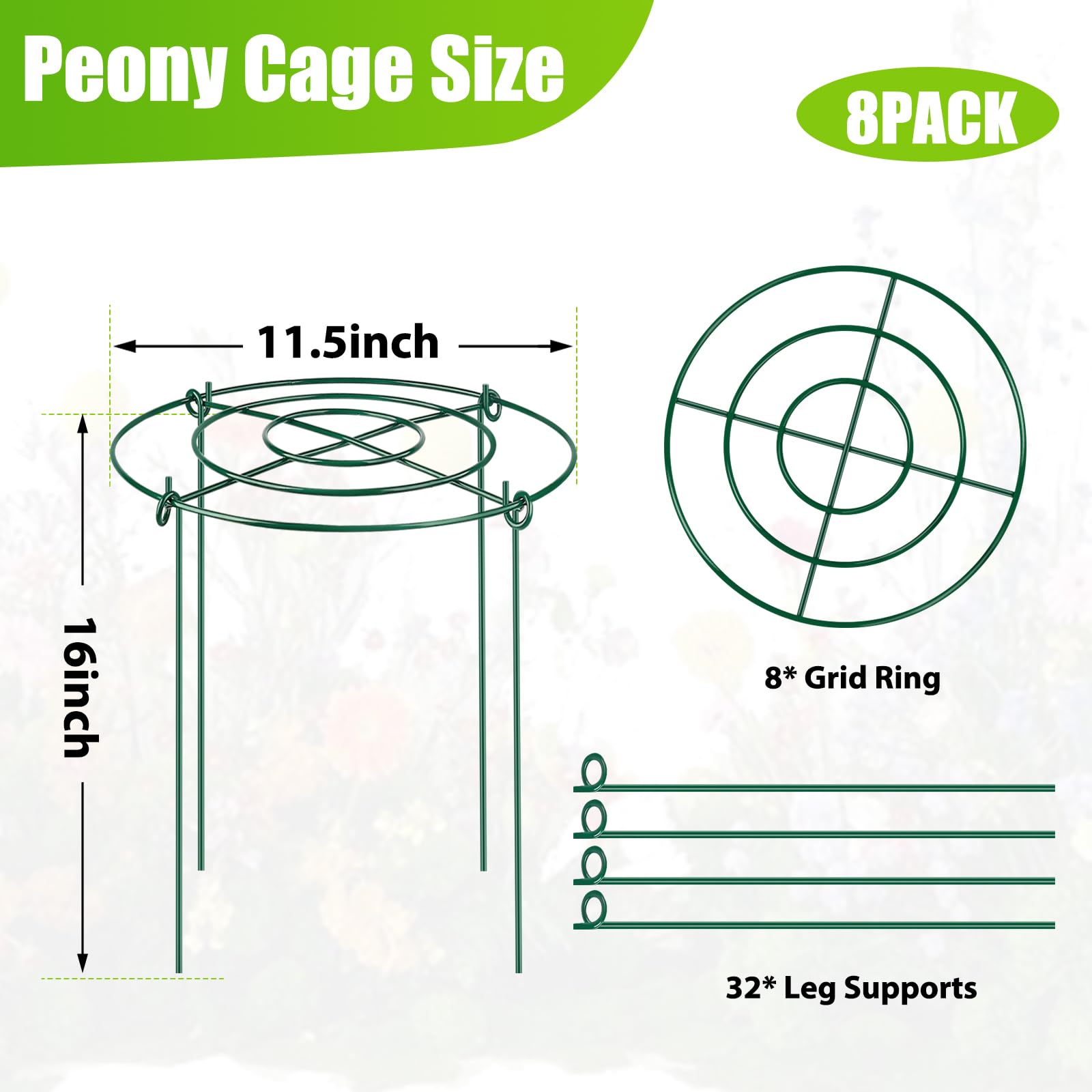 MJZ heavy-duty iron wire frame for durable outdoor plant support