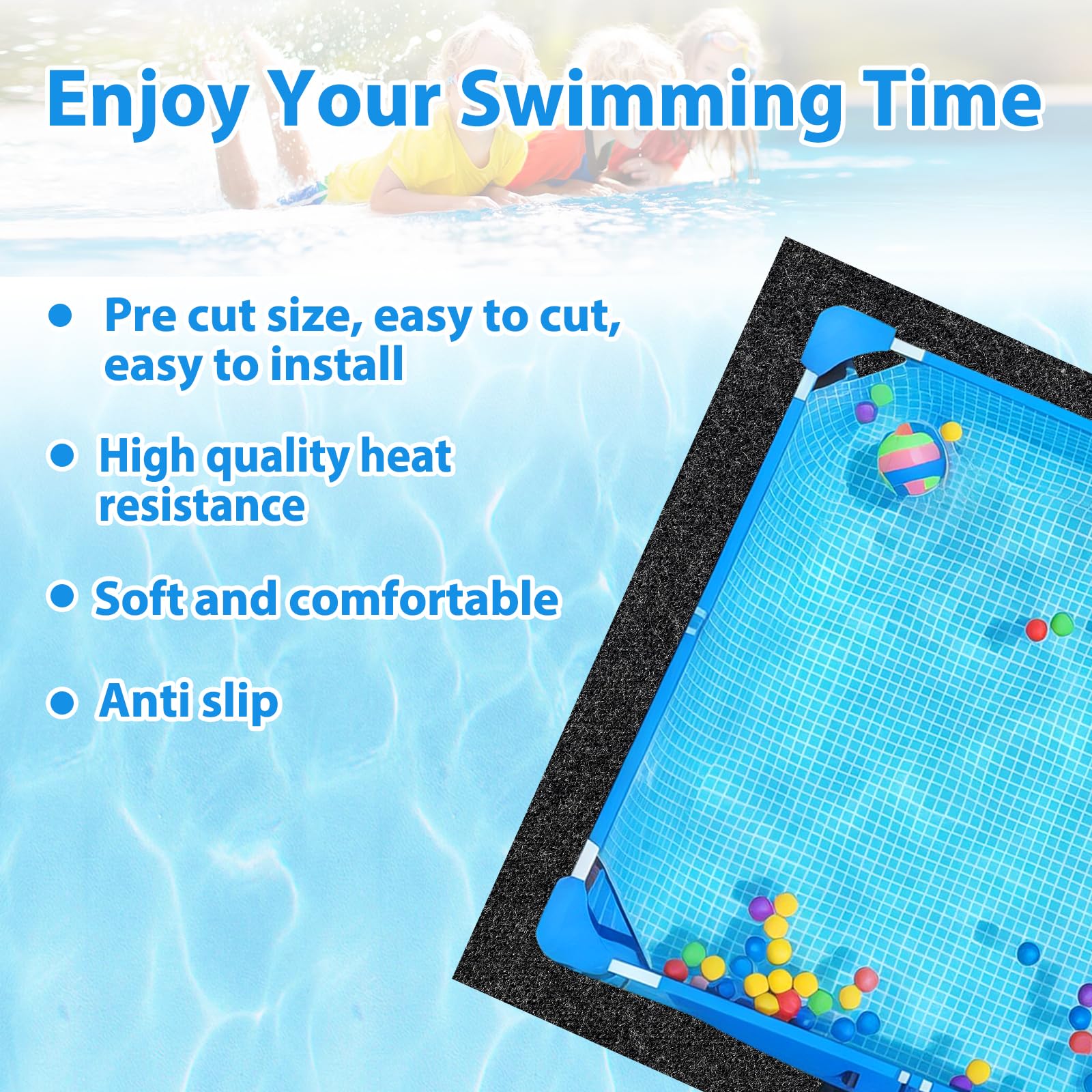 MJZ multi-size underpool pad collection includes 18x9 ft.