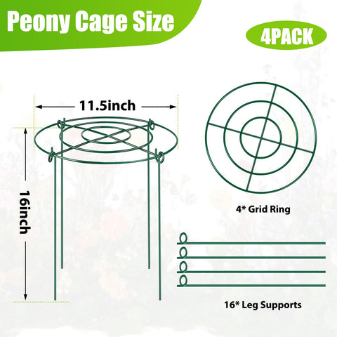 MJZ four-leg plant supports provide sturdy backbone for heavy stems
