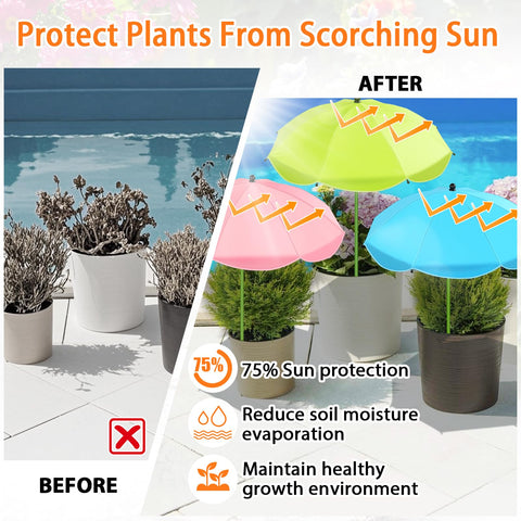 MJZ plant umbrella outdoor-garden-use suits patios, beds, and pots