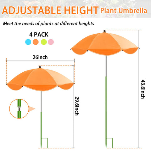 MJZ plant umbrella sturdy-alloy-handle provides durable, wobble-free support