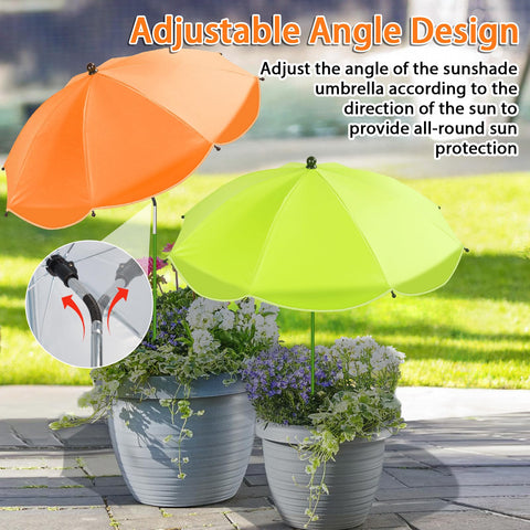 MJZ plant umbrella tool-free assembly makes setup quick in the garden.