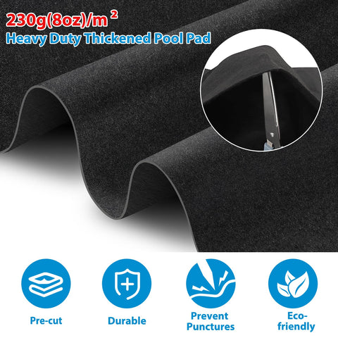 MJZ seamless underpool mat with flat surface for comfort.