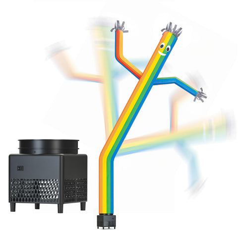 Mkevi Rainbow Sky Air Puppet Dancer 6ft tall stands vibrant for outdoor events