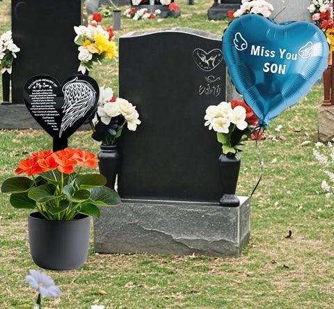 MKISHINE heart memorial stake, versatile for yard displays or floral arrangements
