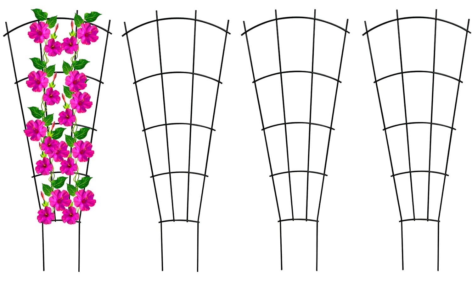 Mklsit 4-pack trellis packaging: ready-to-use panels for pots and balconies.