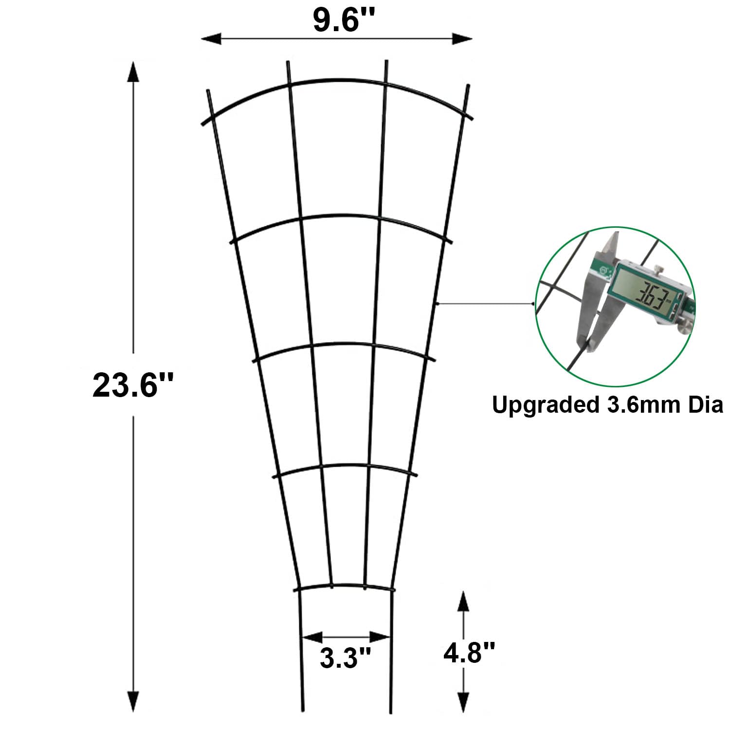 Mklsit stackable trellises enable taller setups with zip ties.